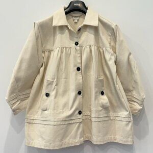 Anthropologie Maeve Cream Trench Coat. Swing Jacket. Size S